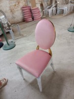 Chaise de mariage fantaisie en or ghanéen, très vendue en 2026, en acier inoxydable durable pour la décoration intérieure et extérieure