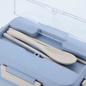 Eco-Friendly 2 <strong>Layer</strong> Food Container Bento Storage Microwavable Straw Wheat Fiber <strong>Lunch</strong> <strong>Box</strong> - Product Image 6