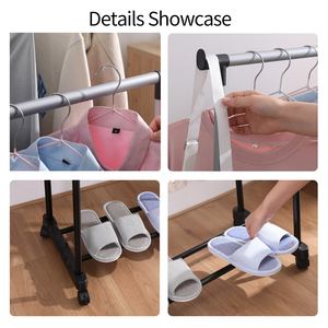 Perchero Móvil de Almacenamiento, Perchero Telescópico de Metal con Altura Ajustable, Perchero Multifuncional para Exhibición de Ropa - Product Image 2