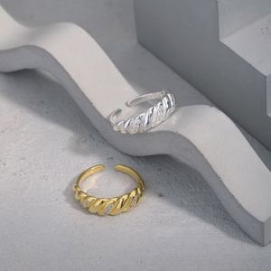 Anillo Dylam de Plata de Ley 925 con Circonita, Estilo Metálico, Chapado en Oro de 18K, Hipoalergénico, Resistente al Agua, para Mujer - Product Image 4