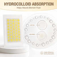 Patch Hydrocolloïde pour l'Acné, Patch Anti-Boutons, Imperméable, Respirant, Invisible, Ultra Fin, Traitement