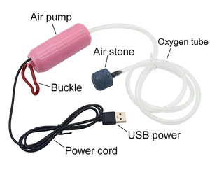 휴대용 USB 에어펌프 어항 미니 산소공급기 (에어스톤 포함) - Product Image 2