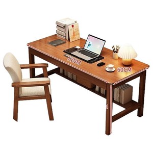Solid Wood <b>Desk</b> 120x60x75cm With <b>Drawers</b> Student Home Office Computer <b>Desk</b> Simple Rectangular Study Table - Product Image 5