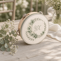 Tambourin à main en bois de 6 pouces, instrument de percussion portable pour mariage, Noël et décoration de fête, vente en gros