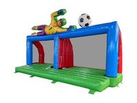 Jeu de football gonflable à bungee pour 2 joueurs - Arène de football gonflable géante avec gardien de but de dessin animé, PVC durable de 0,55 mm