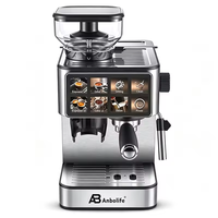 Cafetera Espresso Eléctrica Profesional de 20 Bares con Molinillo Incorporado, Pantalla Táctil Inteligente Programable y Vapor Ajustable