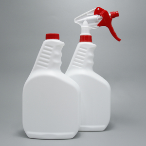 Bouteille pulvérisateur à gâchette manuelle en PEHD blanc de 1 litre, robuste 28/400, <span class=keywords><strong>vide</strong></span>, avec sérigraphie pour liquides chimiques - Product Image 3