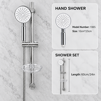 Ensemble de douche thermostatique mural de luxe classique moderne avec mitigeur de robinet de douche pluie chromé complet haute pression douceur