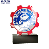 Trophée personnalisé en acrylique ELOR, petite taille, pour concours de robots étudiants, prix de compétition, protection UV, club de formation, cadeaux pour salons professionnels