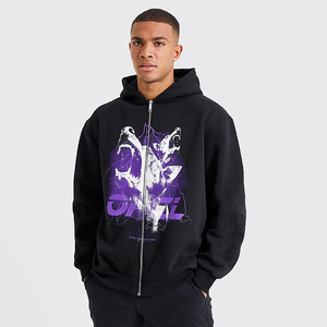 Sweat-shirt à capuche en coton uni avec LOGO imprimé numérique, grande taille, OEM, personnalisé - Product Image 2