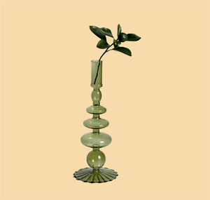 Candelabro de vidriera romántico nórdico hecho a medida candelabro de cristal verde - Product Image 3