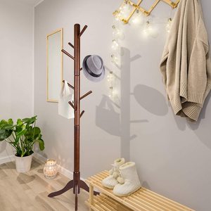 <span class=keywords><strong>Porte</strong></span> <span class=keywords><strong>manteau</strong></span> sur pied en bois, support à crochets personnalisés, offre spéciale 2022 - Product Image 3