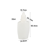 Vente en gros 10ml 15ml 20ml 30ml 50ml flacon compte-gouttes en plastique