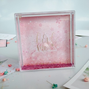Cornici per <span class=keywords><strong>Foto</strong></span> Quadrate 4x4 Pollici in Acrilico Rosa Glitterato per Decorazione Casa - Product Image 3