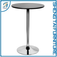 Table de bar moderne à hauteur fixe avec plateau en MDF carré pour bar à domicile