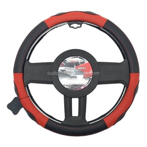 <span class=keywords><strong>Protector</strong></span> universal antideslizante de piel auténtica para <span class=keywords><strong>volante</strong></span> de coche con diseño transpirable para decoración de interiores, venta al por mayor - Product Image 2