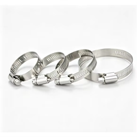 Collier de serrage en acier inoxydable 304, type américain, semi-acier, à vis croisée, diamètre intérieur max. 12 mm, système métrique