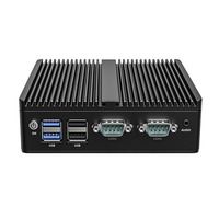 N2830 N2940 3215U N4000 J4125 I3 4005U Mini PC Computadora Diseño sin ventilador Dual LAN HD VGA Dual RS232 COM DDR3 Dispositivo de firewall