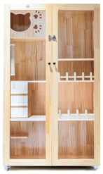 Maison pour chat Latitude Run, double porte, villa de luxe multifonctionnelle pour chats d'intérieur et d'extérieur - Product Image 3