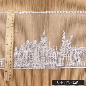 زينة زفاف شبكية من الدانتيل بقصّة الأميرة 17 عرض من التل بشبكة تطريز لحفلات الزفاف لصندوق أحذية مخفية تتضمن الخرز إكسسوار تصنعه بنفسك - Product Image 2