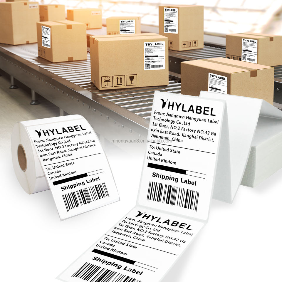 Perforated 4x6 Direct Thermal Label Stickers - Self Adhesive