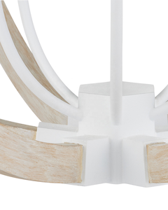 Lustre Suspendu Style Rustique Vintage Moderne Designer, Lampe Lanterne pour Villa, Salon, Restaurant, en Bois Grainé et Grès <span class=keywords><strong>Bastian</strong></span>, Forme Orbe - Product Image 4