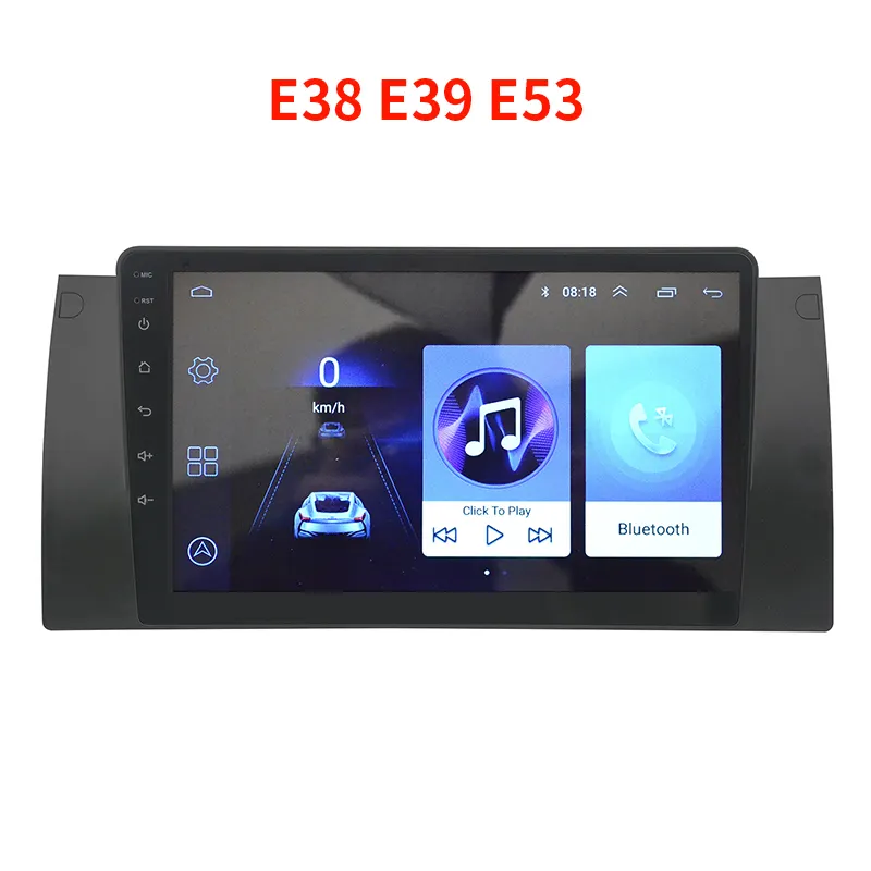 9 "Android 9.0 Quad Core เครื่องเล่นดีวีดีรถยนต์สำหรับ BMW E38 E39 E53 1 + 16กิกะไบต์ GPS วิทยุมิลเลอร์ BT