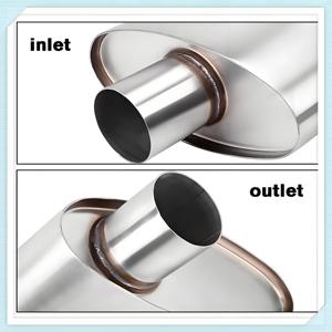 New Chất lượng cao 3 "4" x 9 "hình bầu dục x 22" magnaflow hiệu suất phổ thép không gỉ exhaust muffler phụ tùng ô tô - Product Image 2