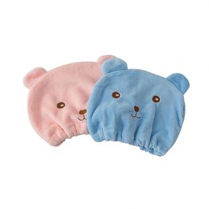 Cartoon Bear <b>Microfiber</b> <b>Towel</b> Thickened Coral Fleece Absorbent Quick-Drying Eco-Friendly Super Cleaning Turban Wrap Cap Bathroom - Product Image 1