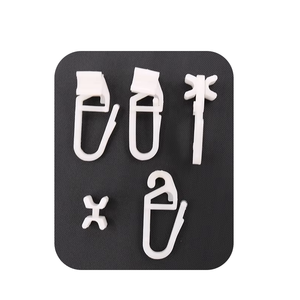 Modern White Plastic <strong>Curtain</strong> <strong>Hooks</strong> and Accessories for Home Use - Product Image 1