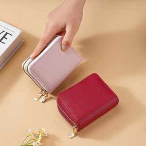 Bolsa para Tarjetas de Gran Capacidad con Doble Cremallera, Diseño de Acordeón Multifuncional, Bolsa Elegante y Sencilla con Doble Cremallera y Clips - Product Image 3