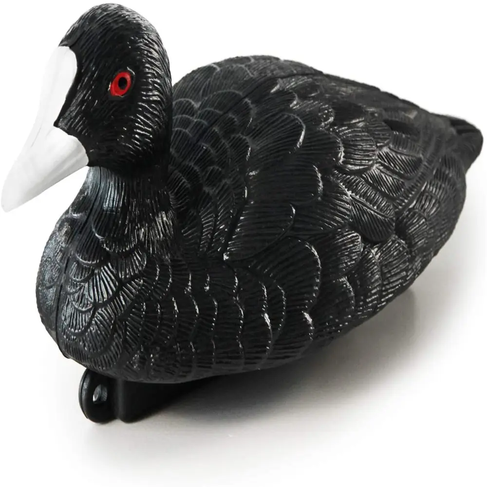 Coot avcılık Decoys gerçekçi plastik ördek 12 "siyah bahçe dekorasyon için açık havada gölet