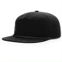 Topi Trucker 256 Unisex Richardson hitam putih musim panas kualitas tinggi topi Snapback 5panel kustom dengan tali