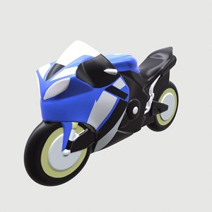 Jouet en plastique de moto de dessin animé, cadeau promotionnel portable, objet décoratif - Product Image 1