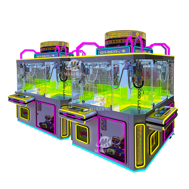 Maker 4 Player High Quality Coin-Operated Arcade Claw Crane Machine Custom Wholesale Doll Claw Machine for Toy Vending Arcade