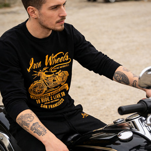 <span class=keywords><strong>T</strong></span>-shirt a maniche lunghe in cotone da uomo, 280g, <span class=keywords><strong>con</strong></span> stampa a lettere, stile motociclistico, American Retro, Bestseller, Fornitore di successo - Product Image 5