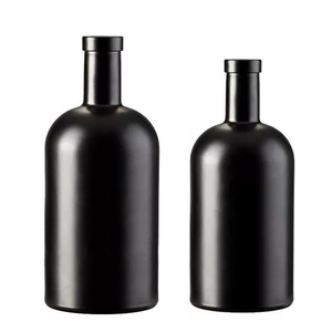 Design unico 200ml 375ml 500ml 750ml 1000ml smerigliato nero olio d'oliva bottiglie di <span class=keywords><strong>vetro</strong></span> con tappo - Product Image 2