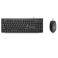 Clavier et souris d'ordinateur ergonomiques filaires USB pratiques et abordables OEM/ODM LED en stock