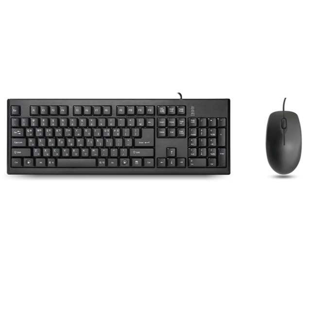 OEM/ODM LED Stock Cheap Practical Generous USB Wired Ergonomics Computer Keyboard and Mouse Combo
