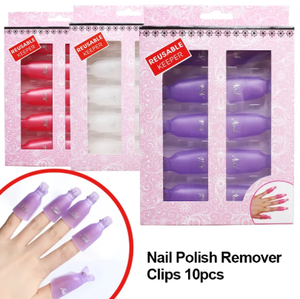 10 unidades de protectores de dedos reutilizables para remoción de esmalte de uñas UV, herramienta eficiente para manicura de salón y nail art - Product Image 2