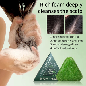 <span class=keywords><strong>Shampoo</strong></span> Naturale in <span class=keywords><strong>Saponetta</strong></span> Triangolare a Prezzo di Fabbrica, Platycladus Usman, per Controllo dell'Oleosità, Lisciante e Anti-Forfora - Product Image 3
