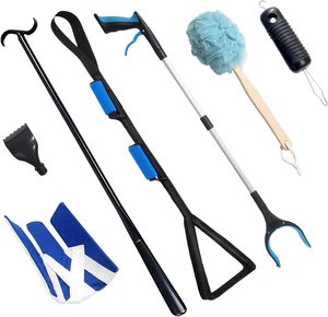 Gaixie 8 in 1: Strumento per Chirurgia di Sostituzione dell'Anca, Ausilio per Calzare, Solleva Gambe, Calzascarpe, Spugna <span class=keywords><strong>da</strong></span> Bagno, Grattatore Telescopico in Plastica - Product Image 2