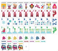 Jeu de tuiles de Mahjong en acrylique sur mesure XL Mega OEM 4 couches, thème Printemps Safari Jungle, grand format, luxe américain, portable pour divertissement à domicile
