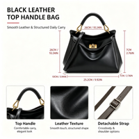 Sac à main pour femme de luxe léger, sac à bandoulière rétro avec fermoir, sac polyvalent pour femme