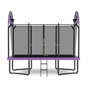 <span class=keywords><strong>Trampoline</strong></span> rectangulaire Zoshine robuste 10*14 pieds avec deux paniers de <span class=keywords><strong>basket</strong></span> et pieds stables pour les enfants et les adultes, pour le loisir et l'entraînement au saut - Product Image 4