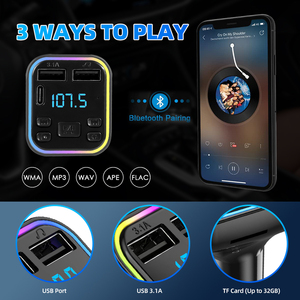 Simr PD QC 3.1A ชุดเครื่องเล่น <span class=keywords><strong>Mp3</strong></span>ในรถยนต์แบบไร้สาย USB C โมดูลที่ชาร์จในรถยนต์แบบเร็วสองพอร์ตเครื่องส่งสัญญาณ FM - Product Image 3