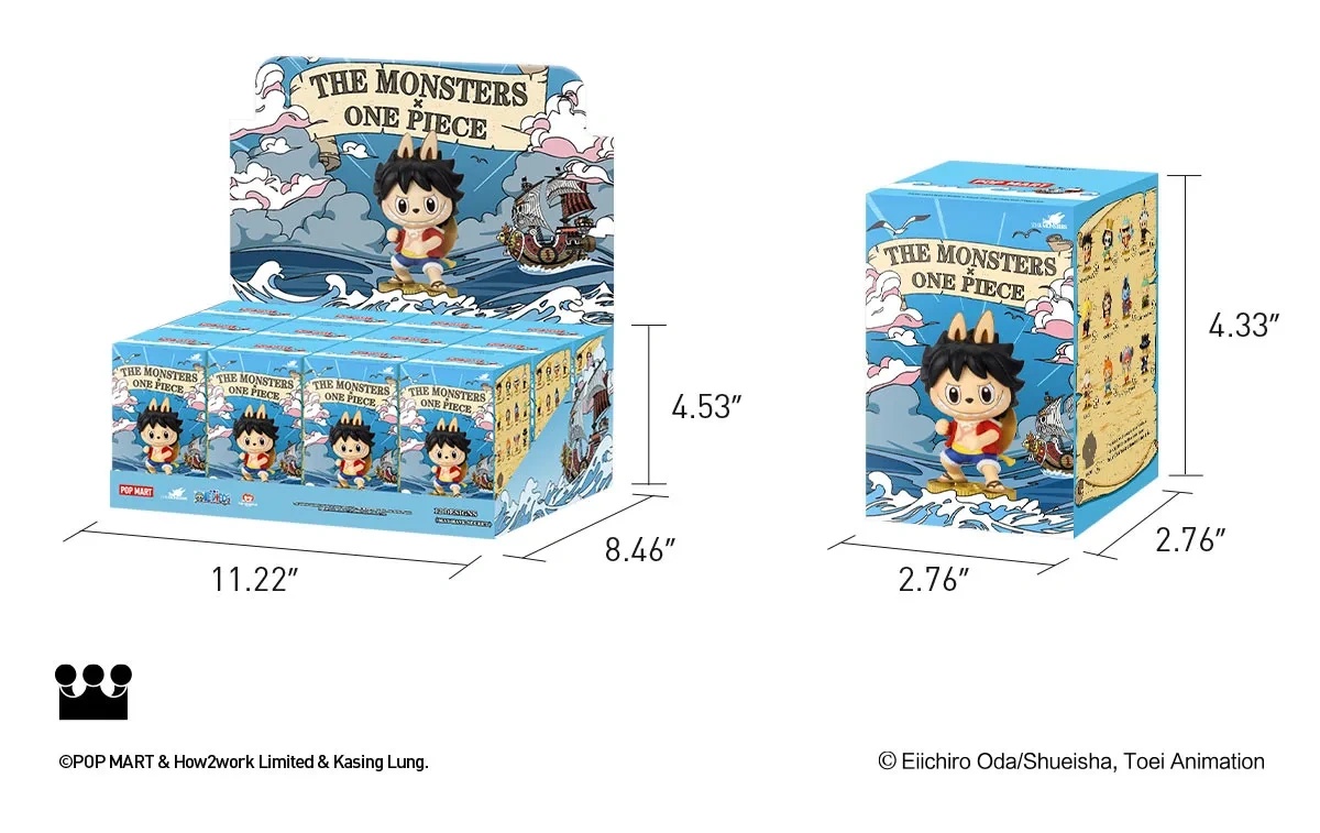 POPMART ワンピース LABUBU 1箱 POP MART LABUBU THE MONSTERS×One Piece Series Confirmed