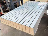 Panneau rainuré en MDF plaqué mélaminé E1 15-18mm 4x8ft, vente directe usine, style moderne