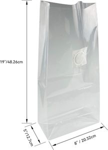 Gusseted Flat Bottom CPP <b>Bags</b> with Paper Insert High Clarity Heat Seal <b>Bags</b> Gravure Printing Sugar Use - Product Image 2