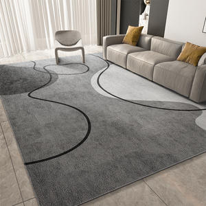Alfombra Geométrica Abstracta Wan Xinlong, Rectangular, Antideslizante, Estilo Escandinavo, para Sala de Estar, Sofá, Mesa de Centro, Terciopelo Cristal - Product Image 1